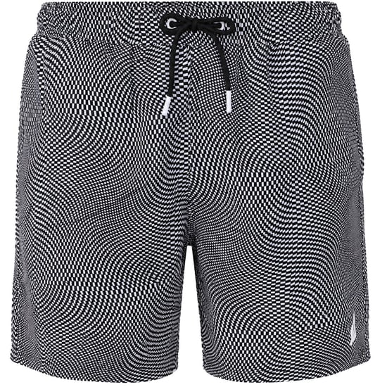Nautica 15cm Riker Herren Schwimmshorts Schwarz/Weiß - Image 1