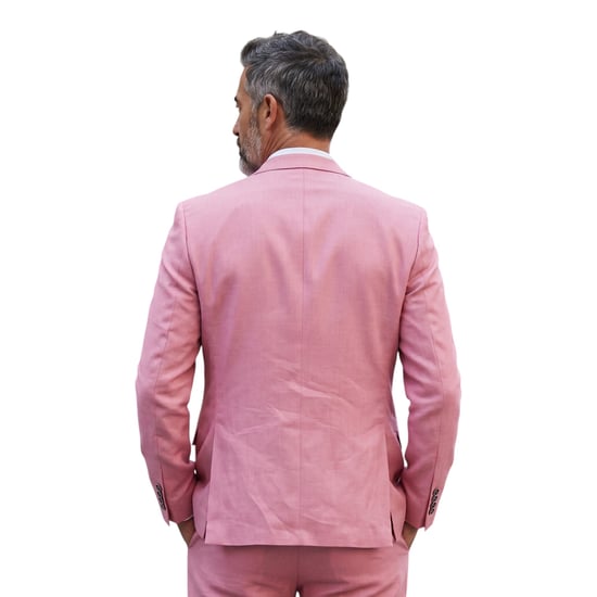 Dreiteiliger, taillierter Herrenanzug in Rosa - James - Image 6