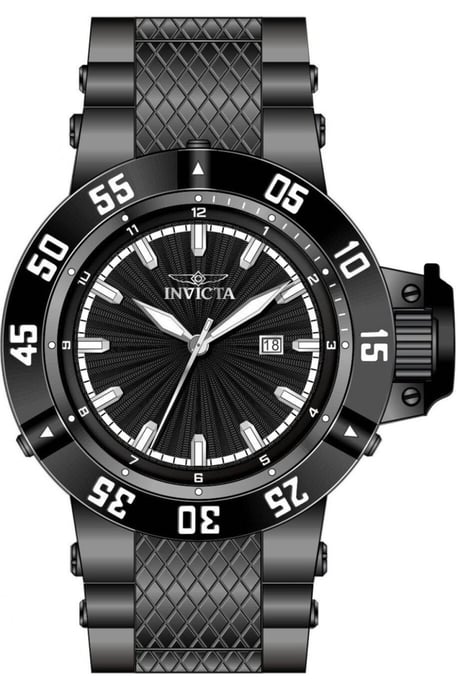 Invicta Subaqua 50794 Herrenuhr - Quarzwerk - Edelstahl mit schwarzem Zifferblatt - 50 mm - Image 1