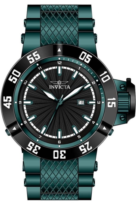 Invicta Subaqua 50793 Herrenuhr - Quarzwerk - Edelstahl mit schwarzem Zifferblatt - 50 mm - Image 1