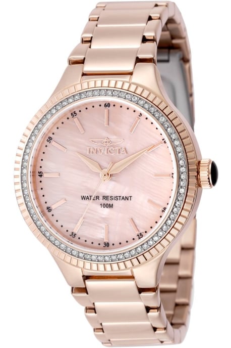 Invicta Angel 50647 Damenuhr - Quarzwerk - Edelstahl mit roségoldenem Zifferblatt - 38 mm - Image 1