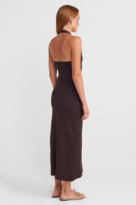 Damen Neckholder Bodycon Midikleid - Image 2