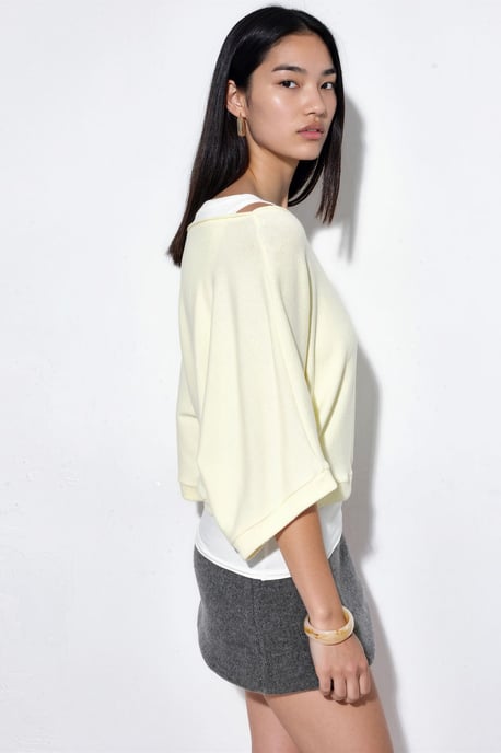 Damen Rippstrick Rundhalsausschnitt Pullover - Image 2
