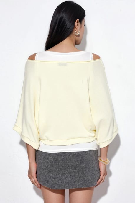 Damen Rippstrick Rundhalsausschnitt Pullover - Image 3