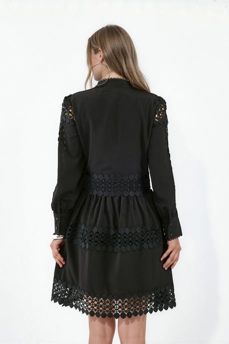 Spitzen A-Linien Mini Kleid - Image 3