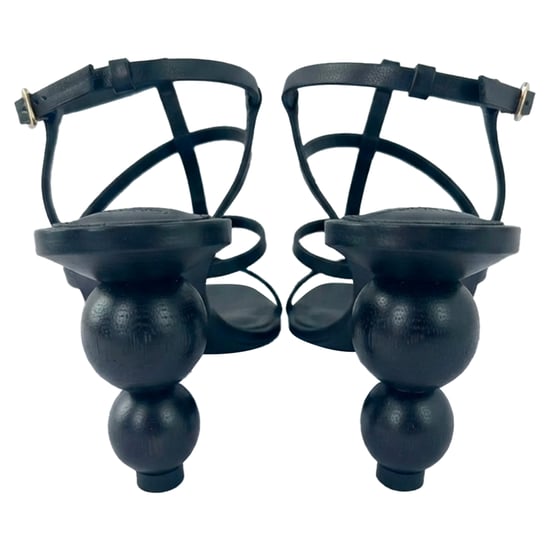Cult Gaia Sphere Heel Stiletto aus schwarzem Leder - Image 6