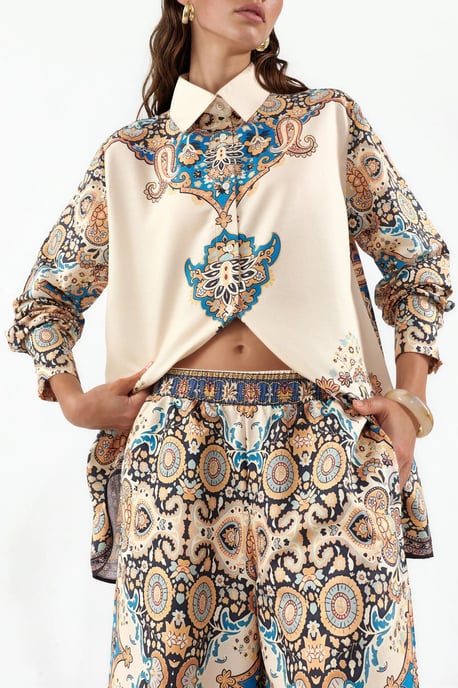 Paisley-Hemd und weite Hose Set - Image 4