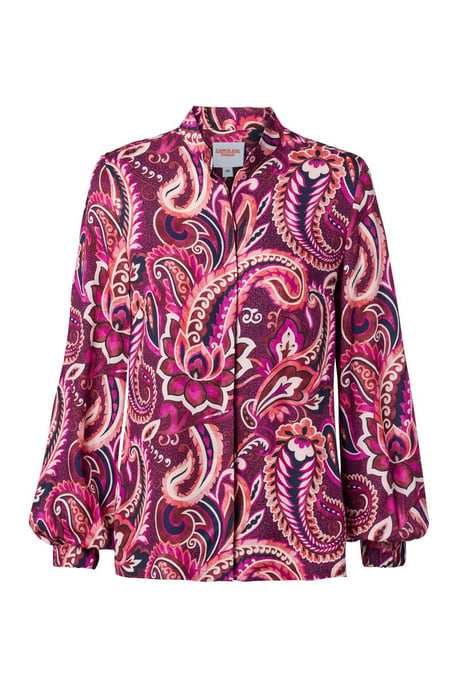 Caroline Tensen Bluse mit Chelsea-Print Magenta / Multi - Image 3
