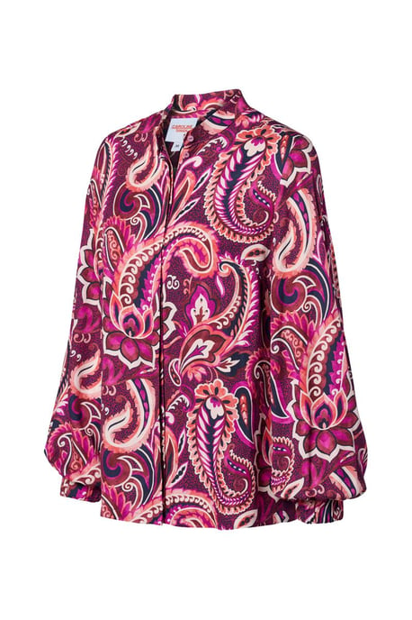 Caroline Tensen Bluse mit Chelsea-Print Magenta / Multi - Image 4