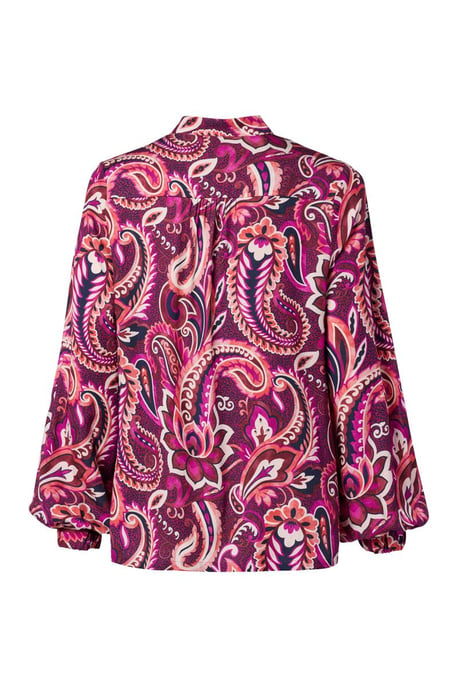 Caroline Tensen Bluse mit Chelsea-Print Magenta / Multi - Image 5