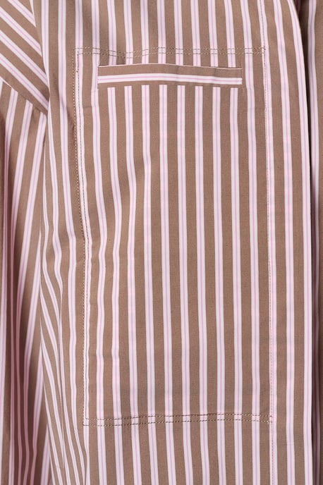 Caroline Tensen Birmingham Streifenbluse Braun/Rosa - Image 6