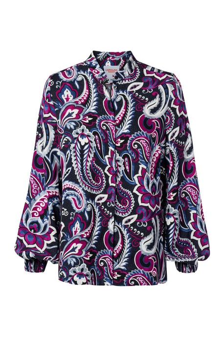 Caroline Tensen Chelsea Bluse mit Print, Marineblau/Mehrfarbig - Image 3