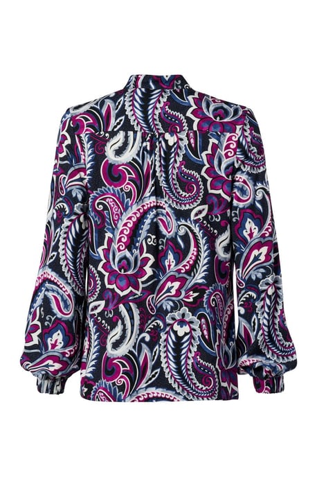 Caroline Tensen Chelsea Bluse mit Print, Marineblau/Mehrfarbig - Image 4