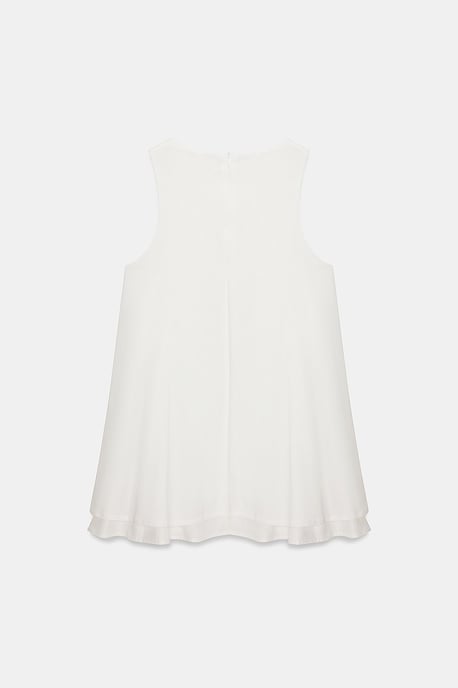 Baumwoll-Popeline Ärmelloses Mini Shift-Kleid - Image 6