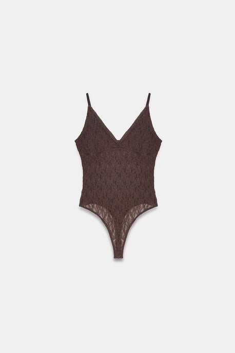 Spitzen ärmellose Bodysuit-Bluse - Image 6