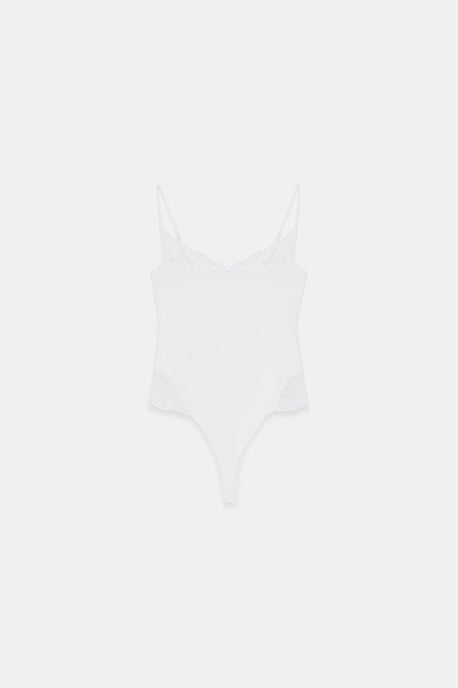 Spitzen Ärmellose Slim-Fit Body Bluse - Image 6