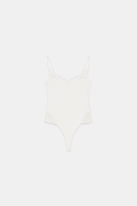 Spitzen Ärmellose Slim-Fit Body Bluse - Image 5