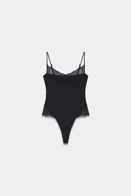 Spitzen Ärmellose Slim-Fit Body Bluse - Image 5