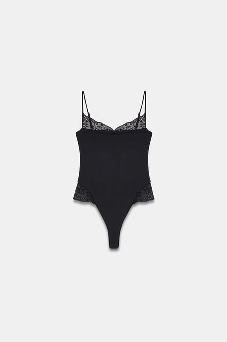 Spitzen Ärmellose Slim-Fit Body Bluse - Image 6