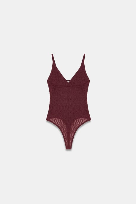 Spitzen ärmelloses Bodysuit-Bluse - Image 5