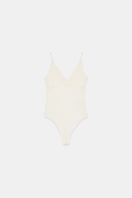 Spitzen ärmellose Bodysuit-Bluse - Image 6