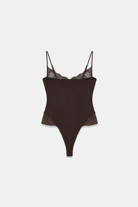 Spitzen Ärmellose Slim-Fit Body Bluse - Image 6