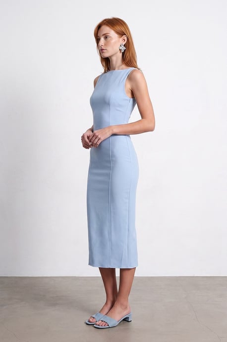 Ärmelloses Midi Bodycon Kleid mit Schlitz - Image 3