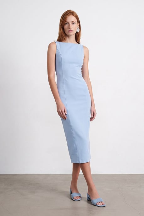 Ärmelloses Midi Bodycon Kleid mit Schlitz - Image 5