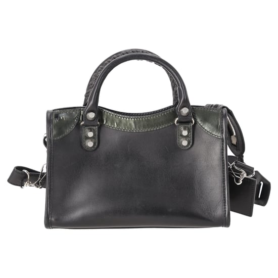 Balenciaga Holiday Mini City Giant Studs Tasche aus schwarzem Kalbsleder - Image 3