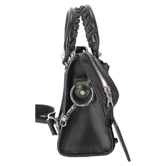Balenciaga Holiday Mini City Giant Studs Tasche aus schwarzem Kalbsleder - Image 4