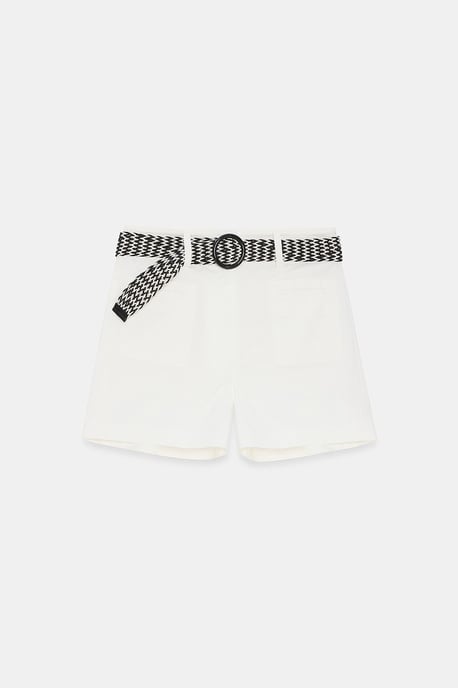 Hoch geschnittene, maßgeschneiderte Shorts mit Gürtel - Image 6