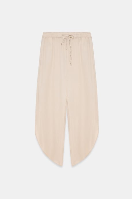 Damen Tencel Weite Crepe-Hose mit Schlitz - Image 5