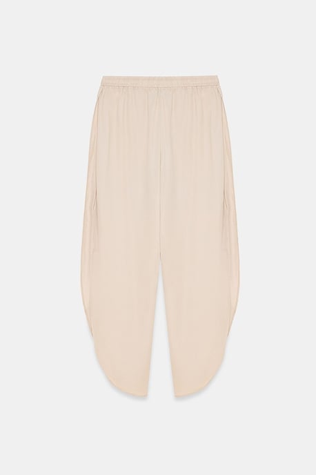 Damen Tencel Weite Crepe-Hose mit Schlitz - Image 6