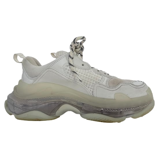 Balenciaga Triple S Clear Sole Sneakers aus weißem Polyester - Image 1