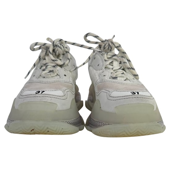 Balenciaga Triple S Clear Sole Sneakers aus weißem Polyester - Image 2
