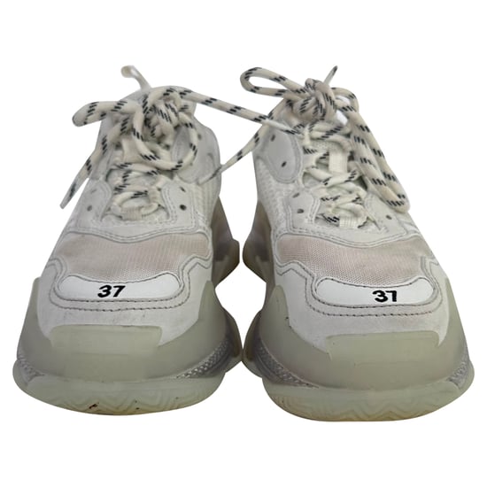 Balenciaga Triple S Clear Sole Sneakers aus weißem Polyester - Image 3