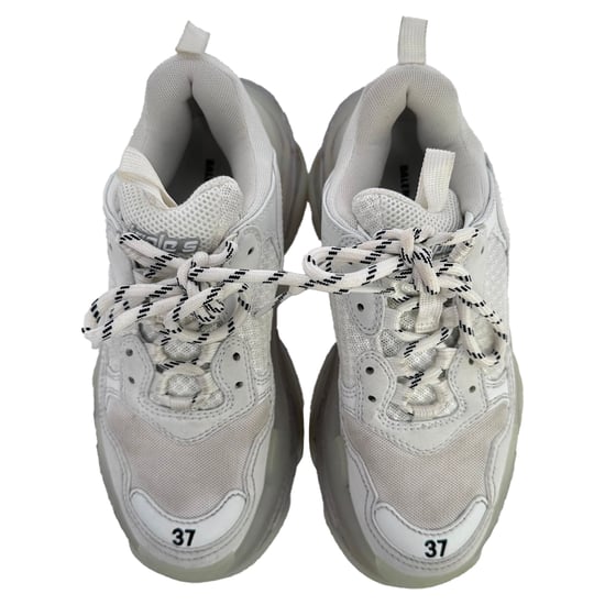Balenciaga Triple S Clear Sole Sneakers aus weißem Polyester - Image 5