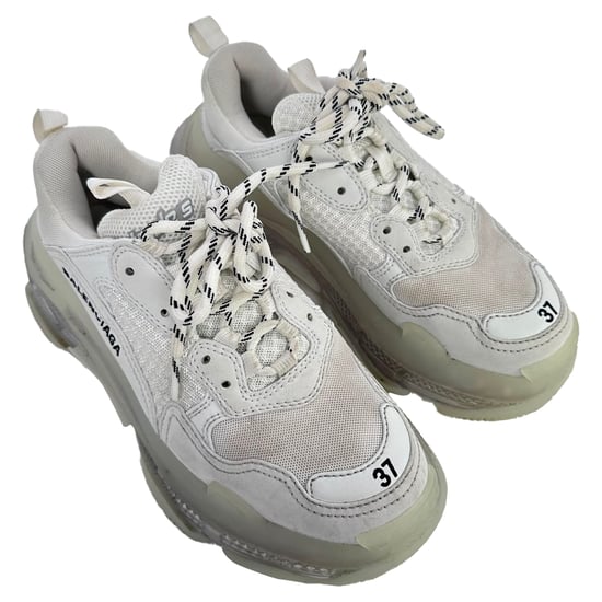 Balenciaga Triple S Clear Sole Sneakers aus weißem Polyester - Image 6