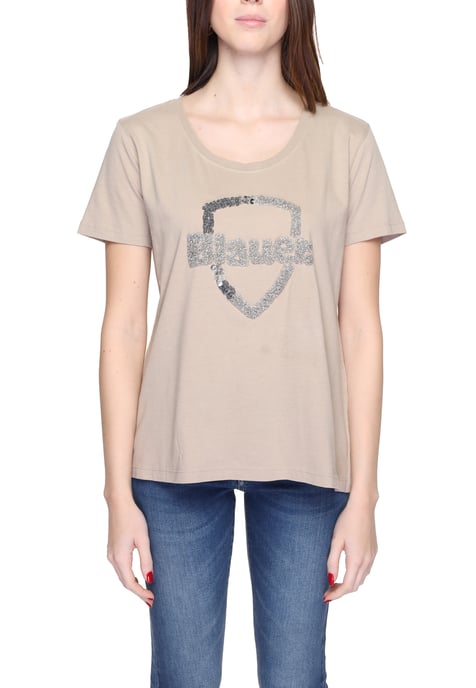T-Shirt mit Pailletten-Detail und Rundhalsausschnitt - Image 1