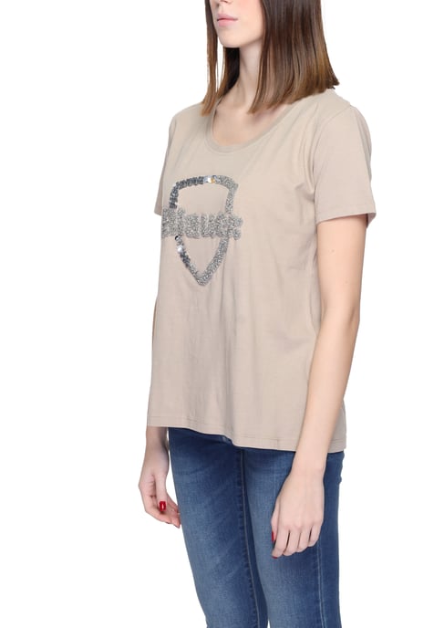 T-Shirt mit Pailletten-Detail und Rundhalsausschnitt - Image 3