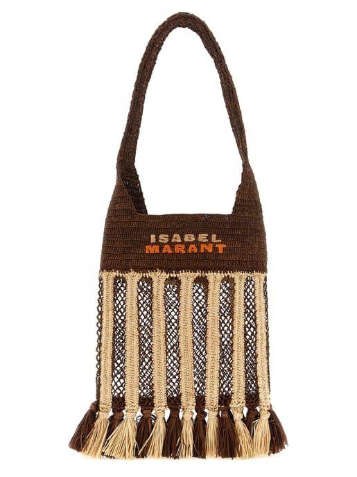 Isabel Marant Braune Raffia Schultertasche - Image 1