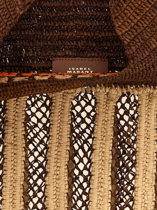 Isabel Marant Braune Raffia Schultertasche - Image 4