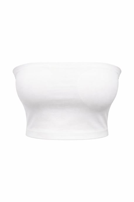 Trägerlose Crop Bandeau-Bluse - Image 1
