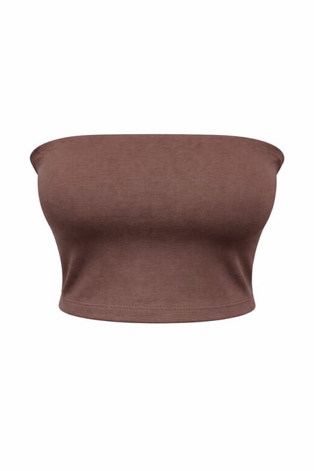 Banden-Baumwollbluse ohne Träger - Image 1