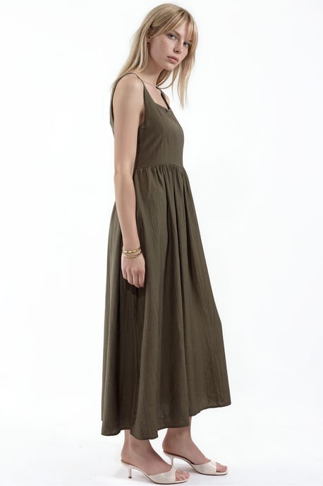 Kombinierbares Midi-Kleid mit quadratischem Kragen - Image 2