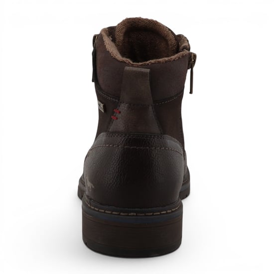 Mustang Herren dunkelbraune Kunstleder-Winter-Schnürstiefel – M0031006 - Image 6