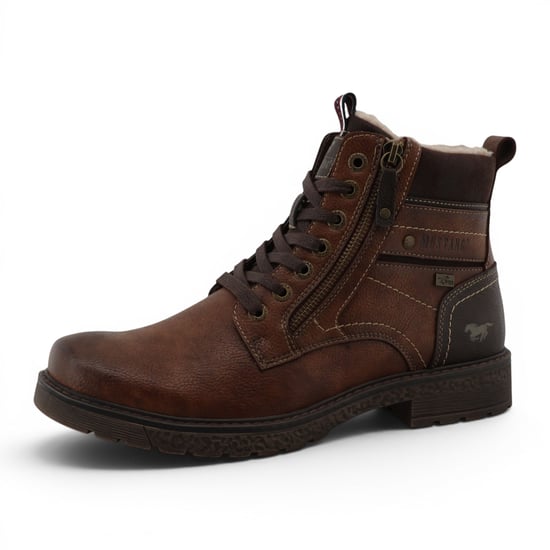 Mustang Herren Schnürstiefel aus Kunstleder, Wintermodell, M0081002 - Rostbraun - Image 4