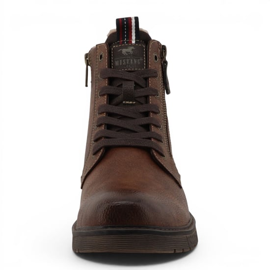 Mustang Herren Schnürstiefel aus Kunstleder, Wintermodell, M0081002 - Rostbraun - Image 5