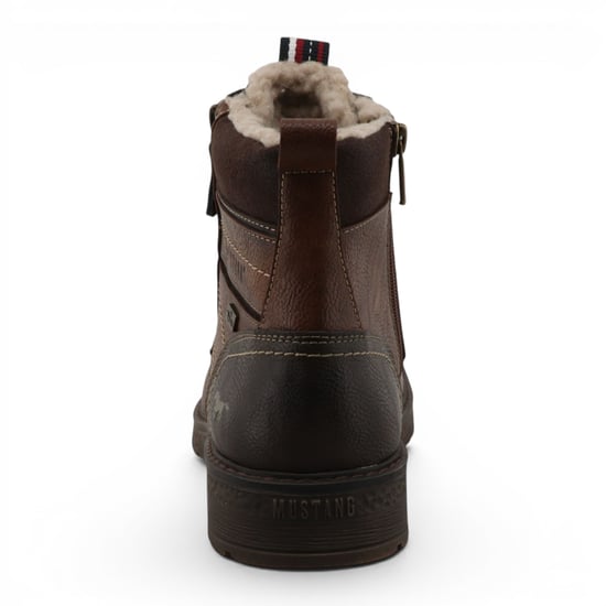 Mustang Herren Schnürstiefel aus Kunstleder, Wintermodell, M0081002 - Rostbraun - Image 6