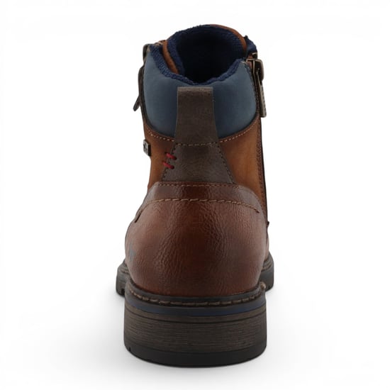 Mustang Herren braune Kunstleder-Winter-Schnürstiefel – M0031006 - Image 6
